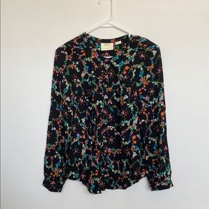 Maeve by Anthropologie Relaxed Floral Blouse